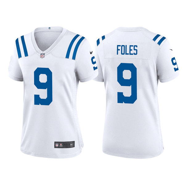 Women's Indianapolis Colts #9 Nick Foles White Stitched Game Jersey